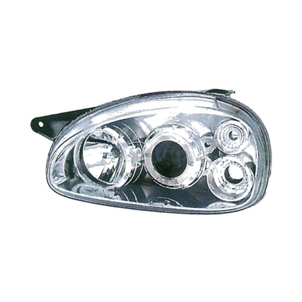 Coppia Fari Anteriori Opel Corsa 93 Clenticolare Cromato – foto 3