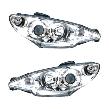 Coppia Fanalini Laterali Peugeot 206 Clenticolare Cromato