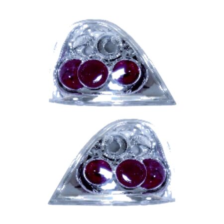 Coppia Fanali Posteriori Rover 200 95 Modello Lexus Cromato