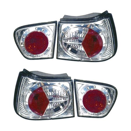 Coppia Fendinebbia Seat Ibiza 99 Modello Lexus Cromato - H3