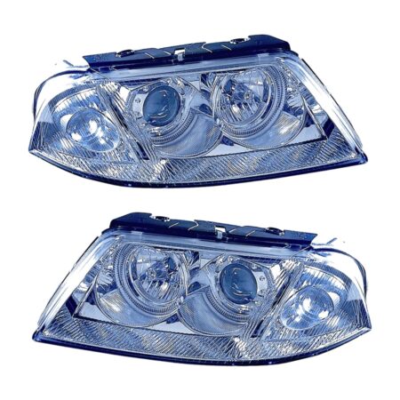 Coppia Fari Anteriori Volkswagen Passat 2001 Con Lenticolare Cromato
