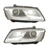 Coppia Fari Anteriori Audi Q5 2012 Con Lenticolare Parabola Cromata Diurna LED – H7 con Motore – Sostituzione Fari Alogeni