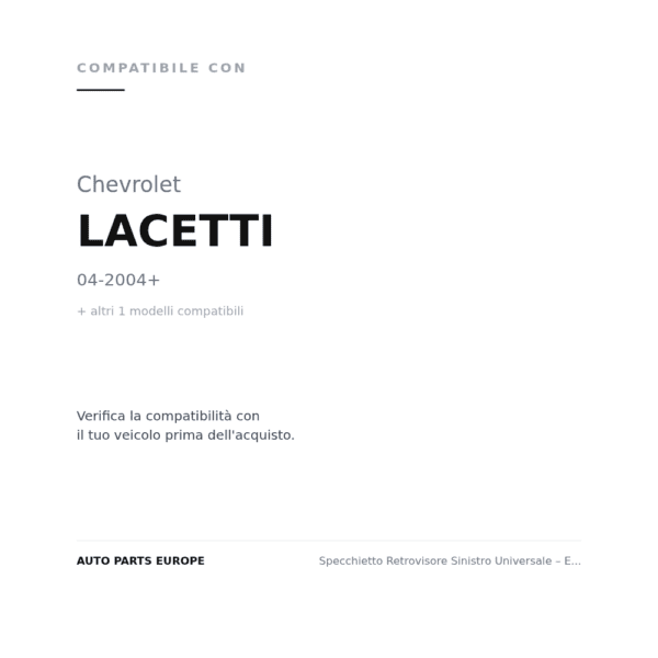 Außenspiegel Links Universal – Elektrisch, Lackierbar (Variante A) compatibilità veicoli (Chevrolet LACETTI (2004+) · Chevrolet NUBIRA (2003+))