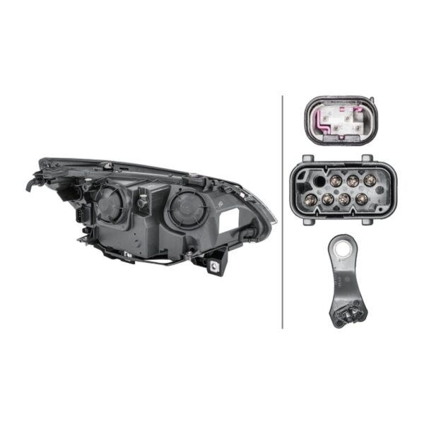 Scheinwerfer Links Bmw Serie 5 2003+ – H7-H7 Original HELLA – Bild 2