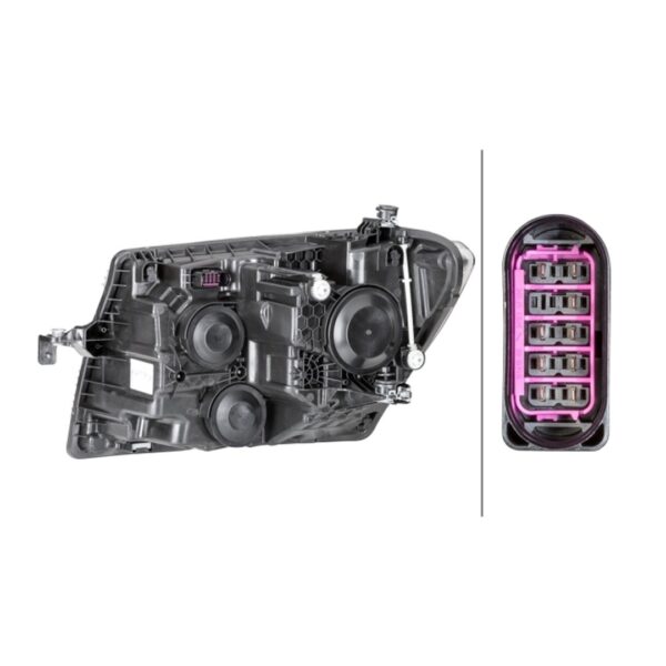 Scheinwerfer Rechts Volkswagen Crafter Kastenwagen 2016+ – H15-H7 Original HELLA – Bild 2