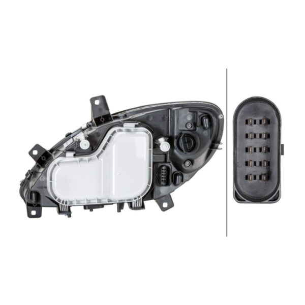 Faro Anteriore Destro Mercedes Vito / Mixto Furgone 2003+ – H7-H7 Originale HELLA – foto 2
