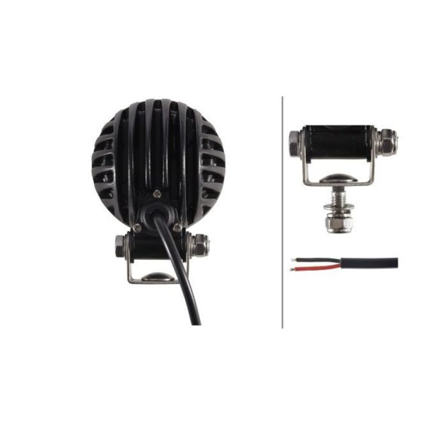 Faro da Lavoro LED 500 Lumen 12/24V – Fascio Ampio, Montaggio a staffa – HELLA R500 VALUEFIT – foto 2