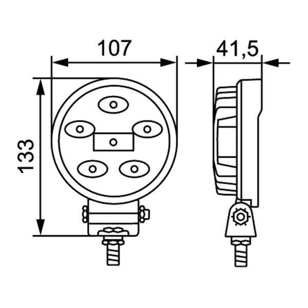 Faro da Lavoro LED 900 Lumen 12/24V – Fascio Ampio, Montaggio a staffa – HELLA R900 VALUEFIT – foto 3
