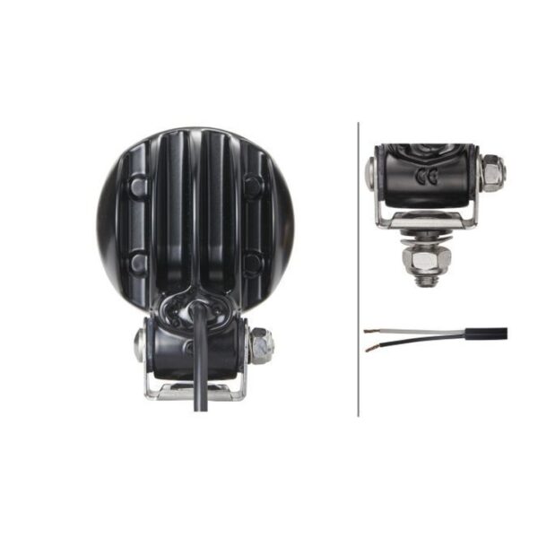 Faro da Lavoro LED 800 Lumen 12/24V – Fascio Lungo Raggio, Montaggio a staffa – HELLA – foto 2