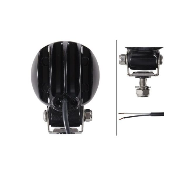 Faro da Lavoro LED 2.500 Lumen 12/24V – Fascio Lungo Raggio, Montaggio a staffa – HELLA – foto 2