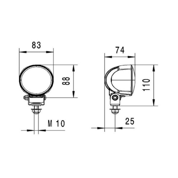 Faro da Lavoro LED 2.500 Lumen – Fascio Lungo Raggio, Montaggio a staffa – HELLA – foto 3
