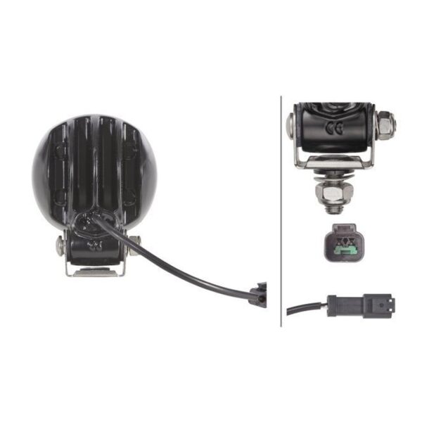 Faro da Lavoro LED 2.500 Lumen 12/24V – Fascio Lungo Raggio, Montaggio a staffa – HELLA – foto 2