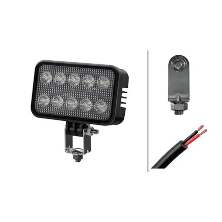 Faro da Lavoro LED 1.350 Lumen 12/24V – Fascio Ampio, Montaggio a staffa – HELLA Master VALUEFIT