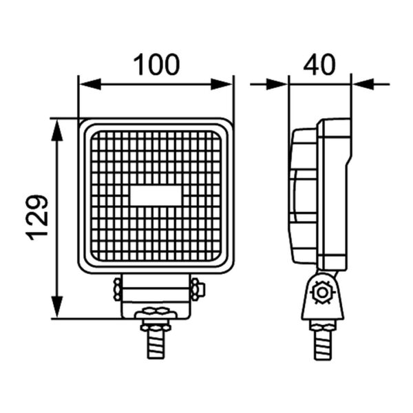 Faro da Lavoro LED 800 Lumen 12/24V – Fascio Ampio, Montaggio a staffa – HELLA S800 VALUEFIT – foto 3