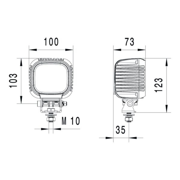 Faro da Lavoro LED 3.000 Lumen 12/24V – Fascio Lungo Raggio, Montaggio a staffa – HELLA S3000 VALUEFIT – foto 2