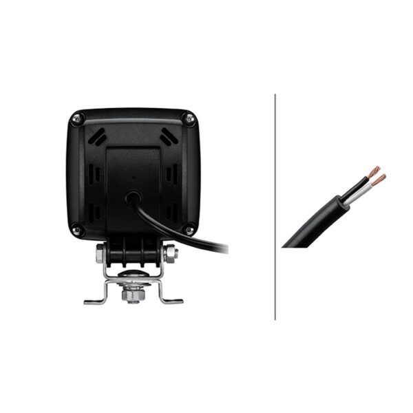 Faro da Lavoro LED 1.800 Lumen 12/24V – Fascio Ampio, Montaggio a bullone – HELLA SQ1800 VALUEFIT – foto 2