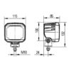 Faro da Lavoro LED 2.200 Lumen 12/24V – Montaggio a staffa – HELLA – foto 3