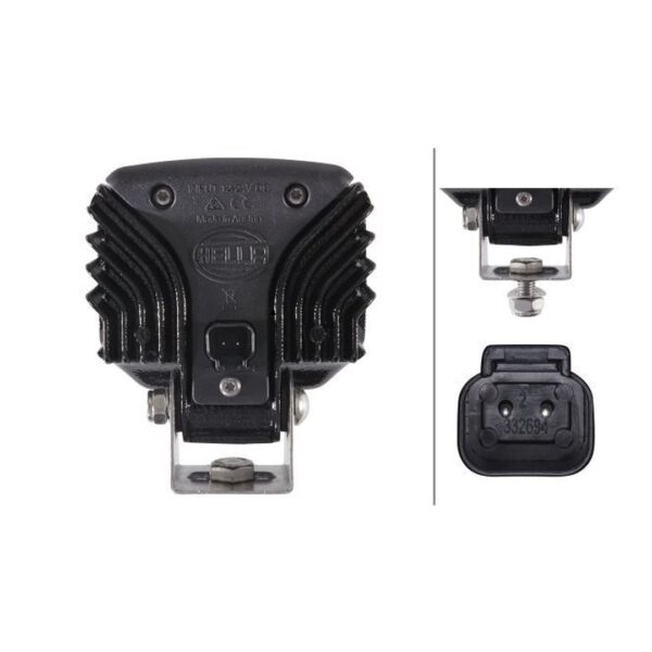 Faro da Lavoro LED 850 Lumen 12/24V – Fascio Ampio, Montaggio a staffa – HELLA – foto 2