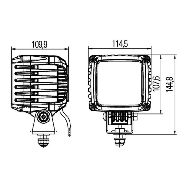Faro da Lavoro LED 3.000 Lumen 12/24V – Fascio Ampio, Montaggio a staffa – HELLA – foto 3