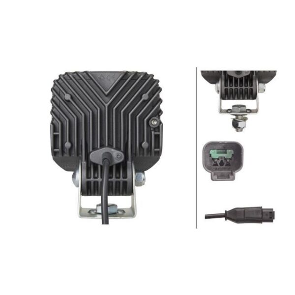 Faro da Lavoro LED 1.200 Lumen 12/24V – Fascio Lungo Raggio, Montaggio a staffa – HELLA – foto 2