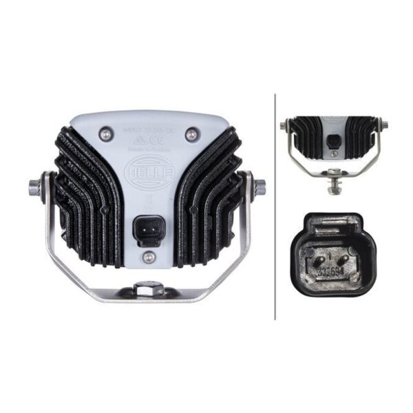 Faro da Lavoro LED 1.300 Lumen 12/24V – Fascio Ampio, Montaggio a staffa – HELLA – foto 2