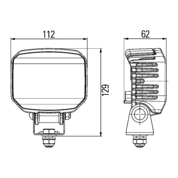 Faro da Lavoro LED 1.850 Lumen 12V – Fascio Lungo Raggio, Montaggio a staffa – HELLA – foto 3
