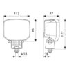 Faro da Lavoro LED 1.000 Lumen 12/24V – Fascio Lungo Raggio, Montaggio a staffa – HELLA – foto 2