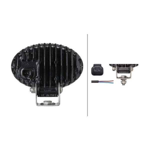 Faro da Lavoro LED 1.700 Lumen 12/24V – Fascio Lungo Raggio, Montaggio a staffa – HELLA – foto 2