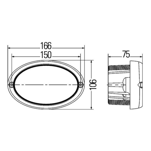 Faro da Lavoro LED 1.700 Lumen 12/24V – Fascio Ampio – HELLA – foto 3