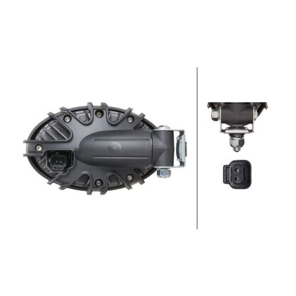 Faro da Lavoro LED 1.700 Lumen 12/24V – Fascio Ampio, Montaggio a bullone – HELLA – foto 2