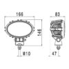 Faro da Lavoro LED 1.700 Lumen 12/24V – Fascio Ampio, Montaggio a staffa – HELLA – foto 3