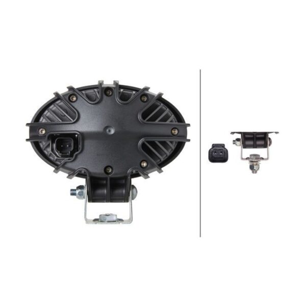 Faro da Lavoro LED 1.850 Lumen 12/24V – Fascio Lungo Raggio, Montaggio a staffa – HELLA – foto 2