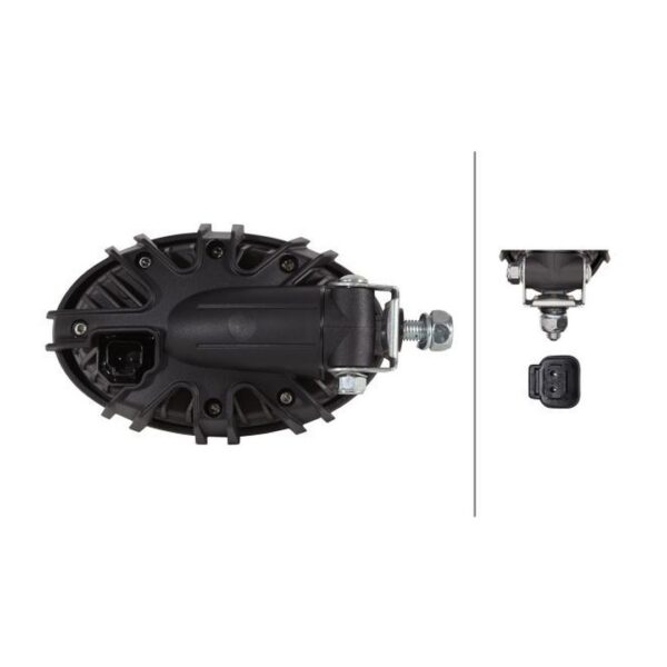 Faro da Lavoro LED 1.850 Lumen 12/24V – Fascio Lungo Raggio, Montaggio a bullone – HELLA – foto 2