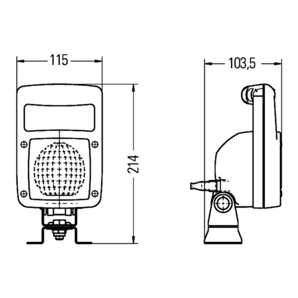 Faro da Lavoro Alogeno 12/24V – Fascio Ampio – HELLA – foto 3
