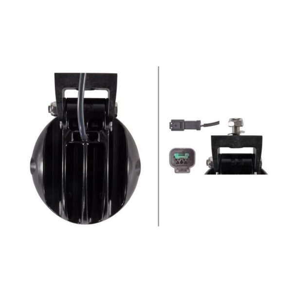Faro da Lavoro LED 2.500 Lumen 12/24V – Fascio Ampio, Montaggio a bullone – HELLA – foto 2