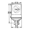 Girofaro Alogeno 24V Arancione – Montaggio a palo/tubo – HELLA – foto 3