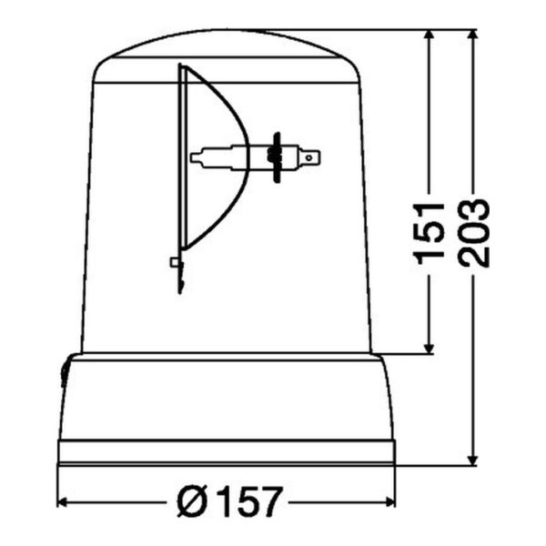 Girofaro Alogeno 24V – Montaggio magnetico – HELLA – foto 3