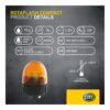 Girofaro LED 12/24V – Montaggio a palo/tubo – HELLA RotaFlash Compact LED – foto 3