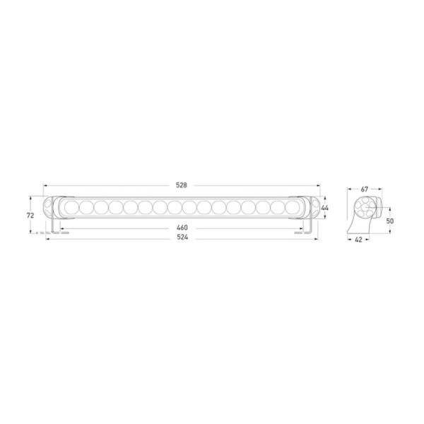 Faro da Lavoro LED 2.000 Lumen 12/24V – Fascio concentrato, Montaggio a bullone – HELLA