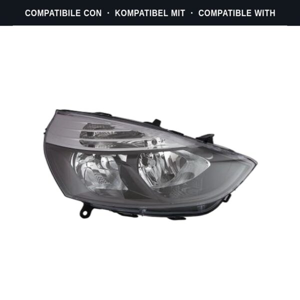 Passend für: Faro Vorne Destro Renault Clio 2012-2014 – Nero
