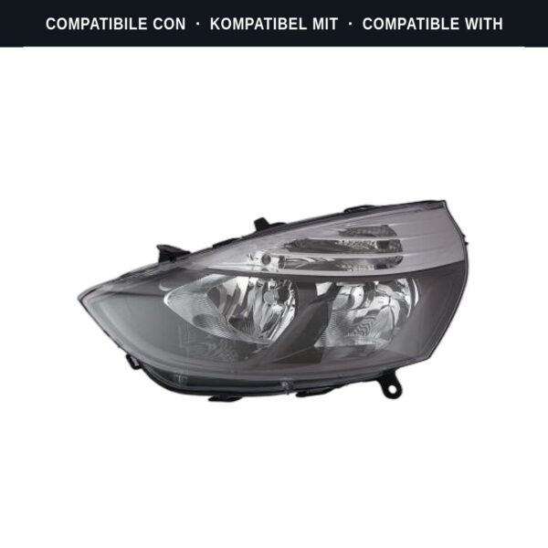Passend für: Faro Vorne Sinistro Renault Clio 2012-2014 – Nero