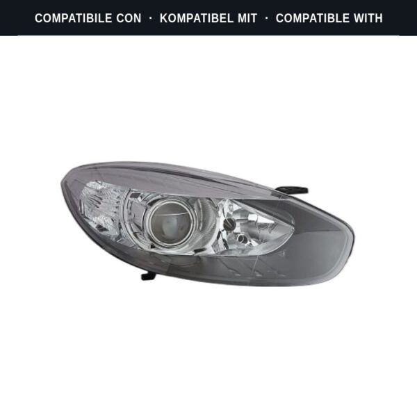 Compatibile con: Faro Anteriore Destro Renault Fluence 2013+ – Xenon Con Motore Elettrico Parabola Nera