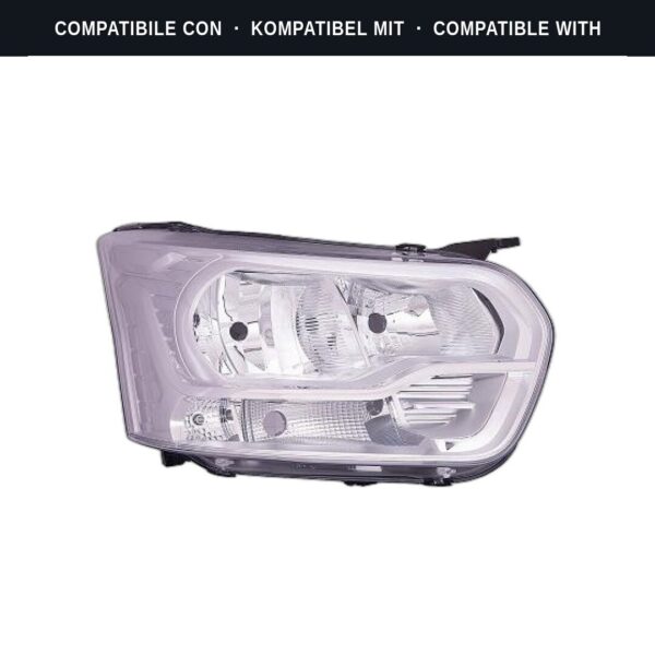 Compatibile con: Faro Anteriore Destro Ford Transit 2014+ – Parabola Cromata