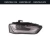 Compatibile con: Faro Anteriore Destro Audi A4 2012-2014 – Xenon A Led C/Motore Parabola Nera