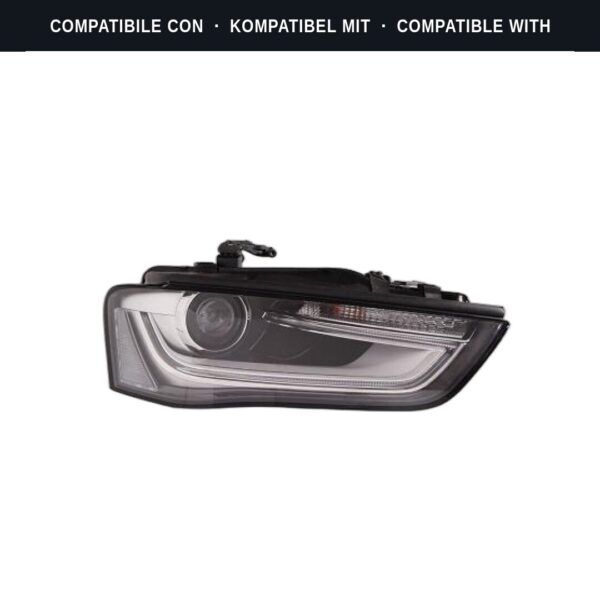 Compatibile con: Faro Anteriore Destro Audi A4 2012-2014 – Xenon A Led C/Motore Parabola Nera