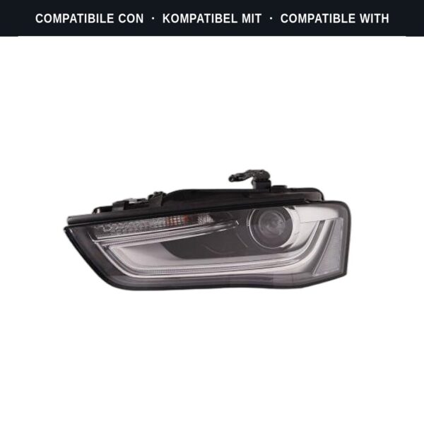 Compatibile con: Faro Anteriore Sinistro Audi A4 2012-2014 – Xenon A Led C/Motore Parabola Nera