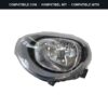 Passend für: Faro Vorne Destro FIAT 500 X 2015-2017 – Parabola Nera C/Motore