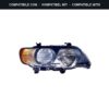 Compatibile con: Faro Anteriore Destro BMW X5 2000+ – Freccia Bianca (trasparente) – Fanalino Bianco