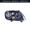 Compatibile con: Faro Anteriore Destro Volkswagen Touran 2003-2005 – Parabola Nera
