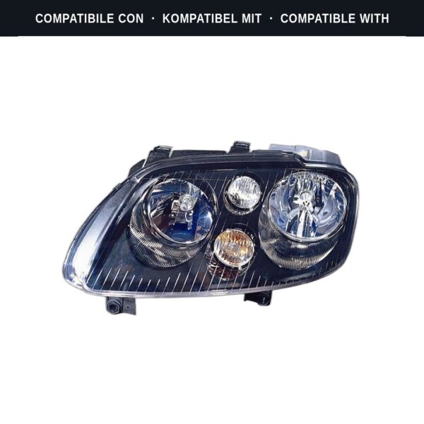 Compatibile con: Faro Anteriore Sinistro Volkswagen Touran 2003-2005 – Parabola Nera